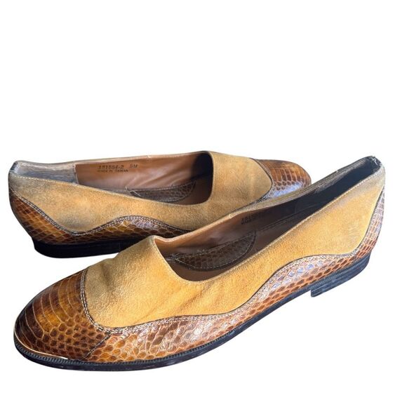 Vintage Georgio Brutini Snakeskin Loafers Mens Size 9 main image 6